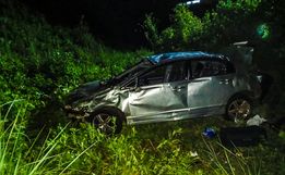 Carro com jovens de SMO se envolve em grave acidente na BR-282