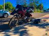 Colisão entre carro e moto deixa homem ferido em SMOeste 