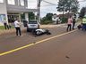 Acidente entre carro e moto deixa homem ferido em SMOeste
