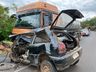 Homem morre em colisão entre carro e caminhão na BR-282, em Descanso