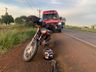 VÍDEO: Colisão traseira deixa motociclista ferido na SC-163