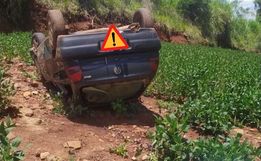 Motorista morre em capotamento no interior de São Lourenço do Oeste