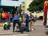 Motociclista fica ferido em colisão contra carro no bairro Sagrado Coração