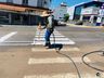 Itapiranga investe 150 mil reais na pintura de faixas de pedestres