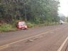 Mulher sofre ferimentos leves em saída de pista na SC 163 em Itapiranga