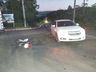 Homem fica ferido em acidente envolvendo dois carros e motocicleta