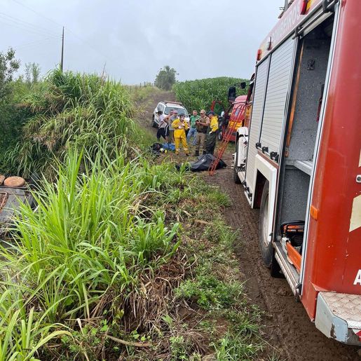 Idoso morre afogado após carro sair da pista e cair em açude no interior de Bandeirante 
