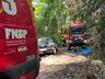 Colisão frontal entre carro e caminhão deixa mulher ferida em Cunha Porã