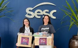 HRTGB recebe doação de materiais de lã do SESC para uso dos pacientes no inverno