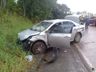 Veículo capota na SC 163 em Itapiranga