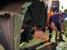 Homem morre após ser atingido por rodado de caminhão na BR-282; vídeo