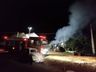 Incêndio em galpão de São João do Oeste mobiliza bombeiros