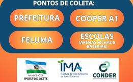Campanha de recolha de lixo reciclável segue até quarta feira em Iporã do Oeste