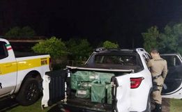 PMRv apreende 64 caixas de bebidas argentinas na SC 161