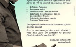 PRF disponibiliza sistema eletrônico para agilizar prestação de serviços ao cidadão