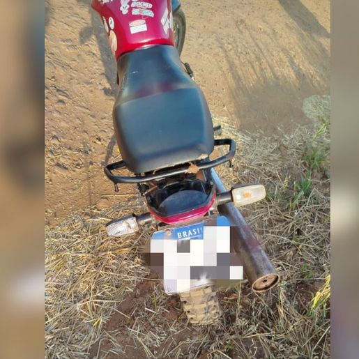 Motocicleta furtada em Paraíso é recuperada pela PM em Guaraciaba