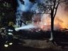 Galpão pega fogo e mobiliza bombeiros no interior de Iraceminha