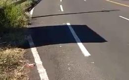 VÍDEO: Caminhão carregado de carne fica destruído por incêndio na SC-157