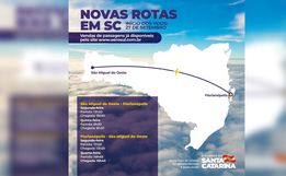 Empresa confirma voos diretos entre São Miguel do Oeste e Florianópolis