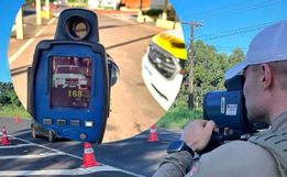 Carro é flagrado a 168 km/h em rodovia com máxima de 80 km/h no Oeste