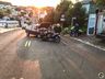 VÍDEO: Colisão frontal grave deixa motociclista ferido em SMO