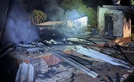 Incêndio destrói residência no interior de Guaraciaba 