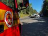 Veículo fica parcialmente destruído em colisão frontal na BR 282, em SMOeste 