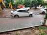 Centro de Quilombo fica embaixo d'água depois de forte chuva 