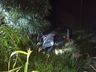 Colisão frontal seguida de capotamento deixa três feridos na BR-163