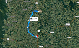 Veja uma das rotas alternativas para transitar durante as obras na BR-163