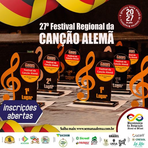 Festival da canção alemã de SJO terá quatro categorias 