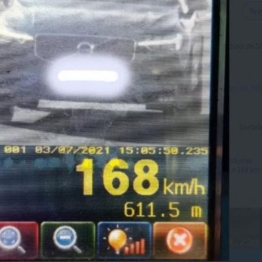 Carro é flagrado a 168 km/h em rodovia de Santa Catarina