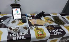 Ação conjunta da polícia apreende drogas e prende duas pessoas por tráfico na comarca de Descanso