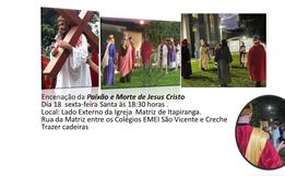 Tudo pronto para encenação de Paixão e Morte de Cristo em Itapiranga 