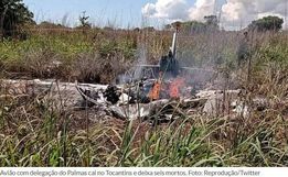 Aeronave com delegação do Palmas cai e seis morrem no Tocantins