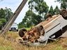 Mulher gestante fica ferida após colidir carro em poste em SMO