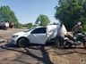 Colisão entre carro e moto deixa homem ferido na SC 163 em SJOeste