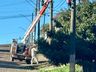 Frio provoca rompimento de cabos de energia em Campo Erê