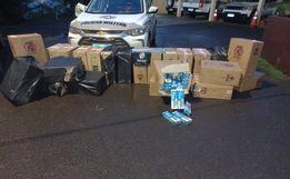 Carro é apreendido com cigarros avaliados em R$ 230 mil em Itapiranga