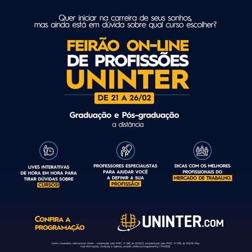 UNINTER realiza evento gratuito para discutir tendências do mercado de trabalho