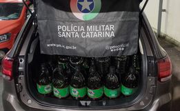 Carga de azeite argentino ilegal é apreendida na BR-163 em Dionísio Cerqueira