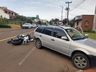 Acidente entre carro e moto deixa homem ferido em SMOeste