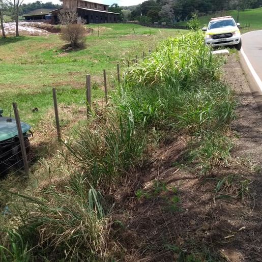 Motorista fica preso ás ferragens após saída de pista na SC 283 em Palmitos