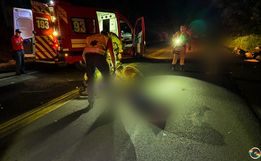 Colisão deixa motociclista gravemente ferido na BR-282 em SMO; vídeo