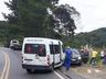 Acidente envolvendo veículo da saúde deixa cinco feridos na BR-282