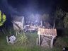 Residência é destruída por incêndio em Princesa