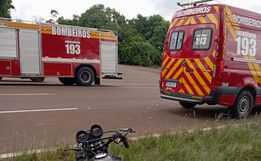 Motociclista fica ferido em colisão com carro na SC-305 em Campo Erê