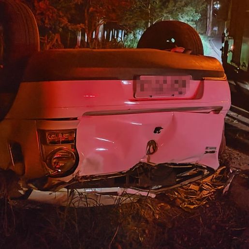 Capotamento de veículo deixa uma vítima fatal no interior de Palmitos