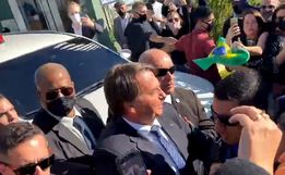Presidente Jair Bolsonaro chega a Chapecó