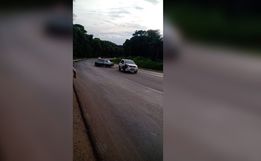 Colisão frontal na BR-282 em Pinhalzinho deixa dois feridos